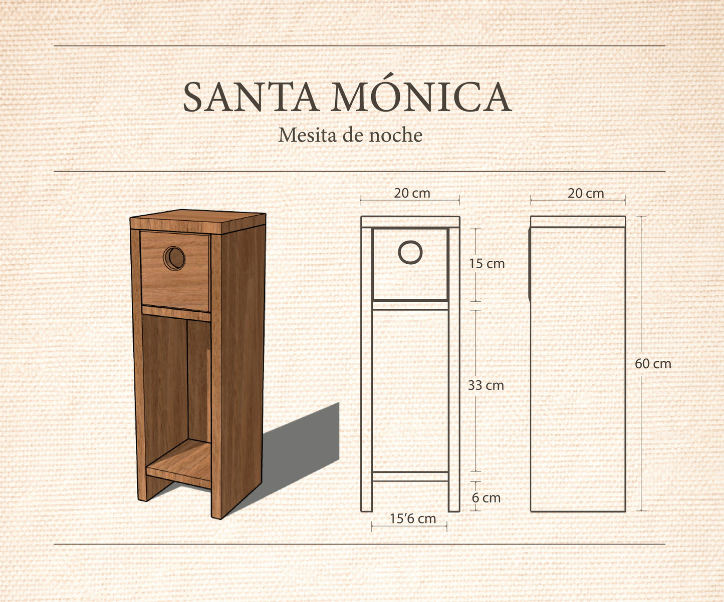 Mesita de noche Santa Mónica